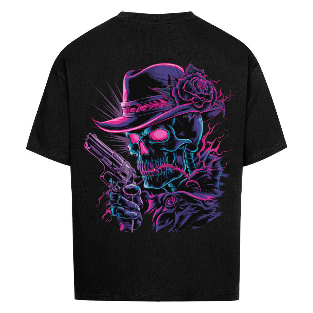 Skull Neon VACANCY Oversized Shirt - ArtWearX Wear Passion