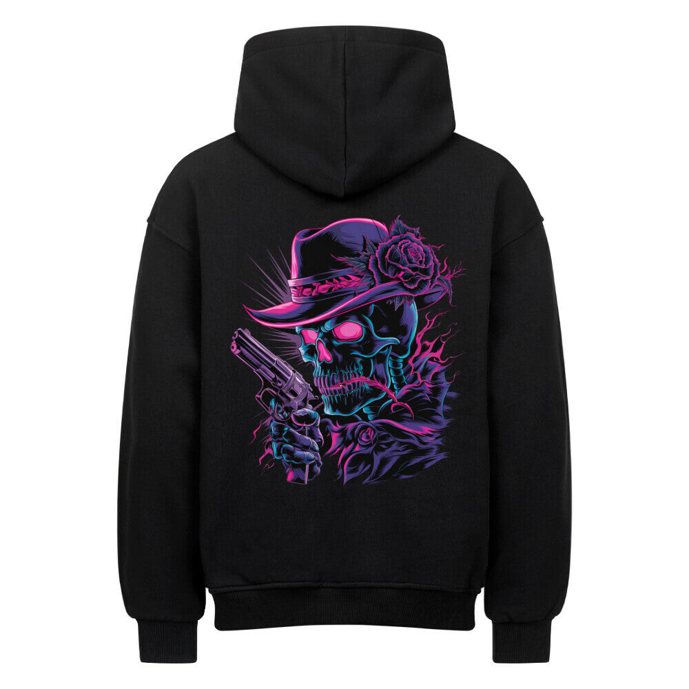 Skull Neon VACANCY Oversized Hoodie - ArtWearX Wear Passion