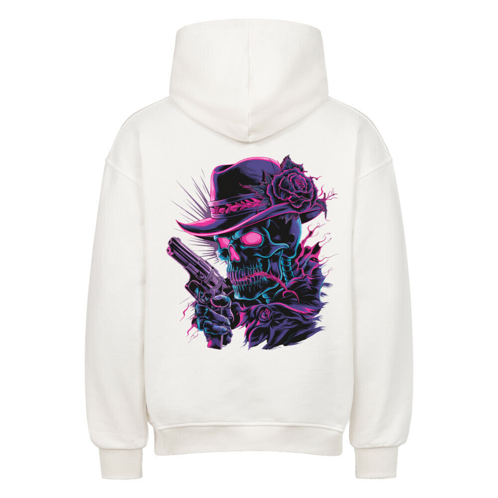 Skull Neon VACANCY Oversized Hoodie - ArtWearX Wear Passion