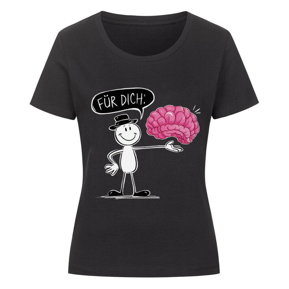 No Brain Premium Organic Shirt Women - ArtWearX Wear Passion