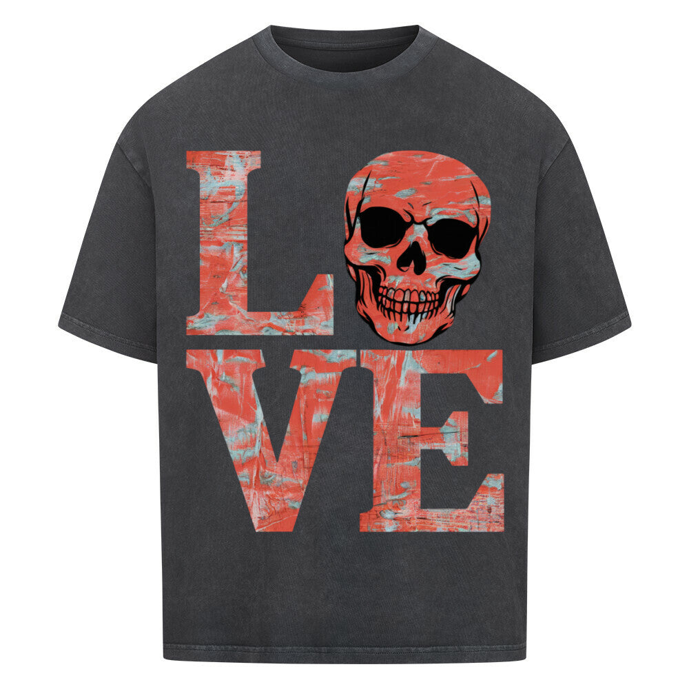 Love Skull VACANCY Oversized Shirt - ArtWearX Wear Passion