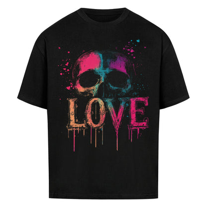 Love Skull splash VACANCY Oversized Shirt - ArtWearX Wear Passion