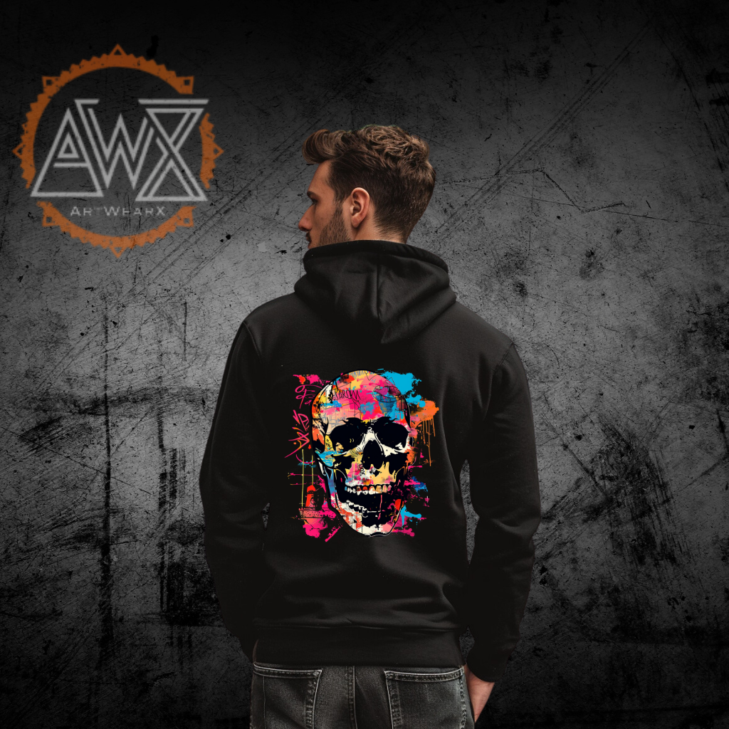 Skull Fiest VACANCY Oversized Hoodie - ArtWearX Wear Passion