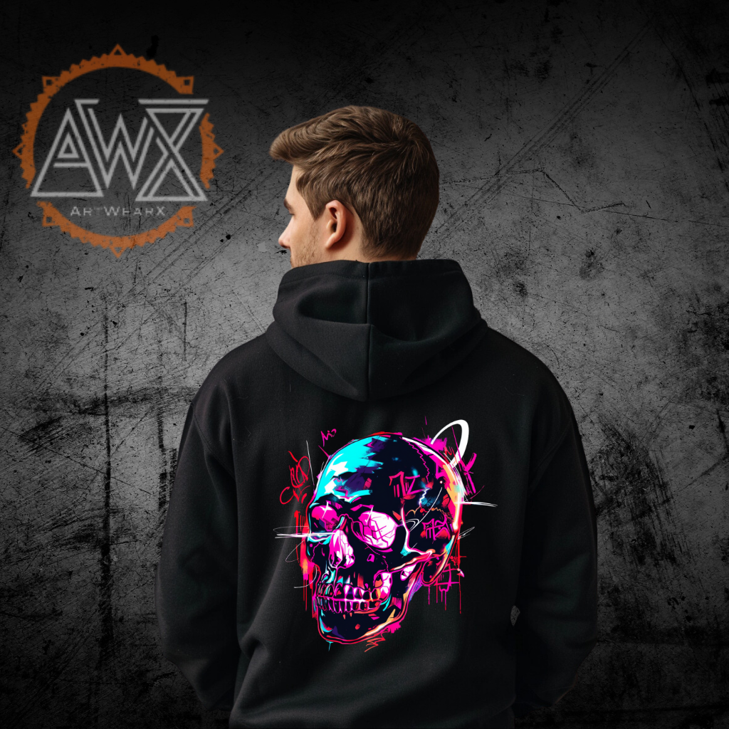 Skull Psych VACANCY Oversized Hoodie - ArtWearX Wear Passion