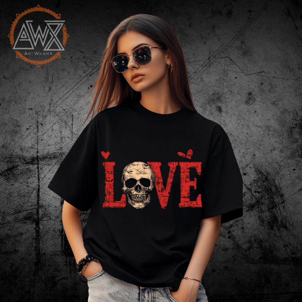 VACANCY Love Heart Oversized Shirt - ArtWearX Wear Passion