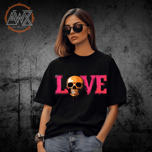 Skull Love 4 VACANCY Oversized Shirt - ArtWearX Wear Passion