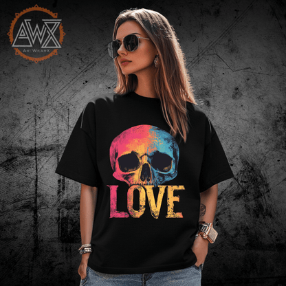 Love Skull 3 VACANCY Oversized Shirt - ArtWearX Wear Passion