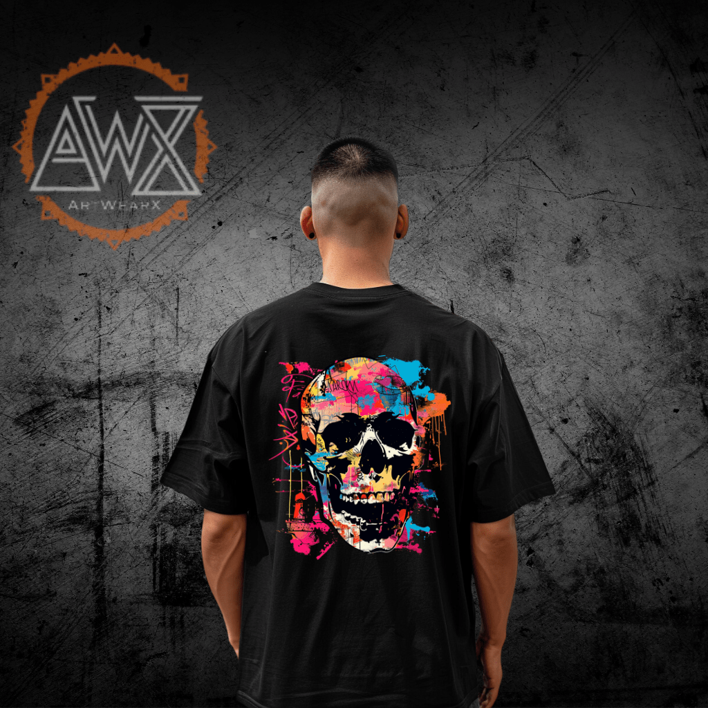 Skull Fiest VACANCY Oversized Shirt - ArtWearX Wear Passion