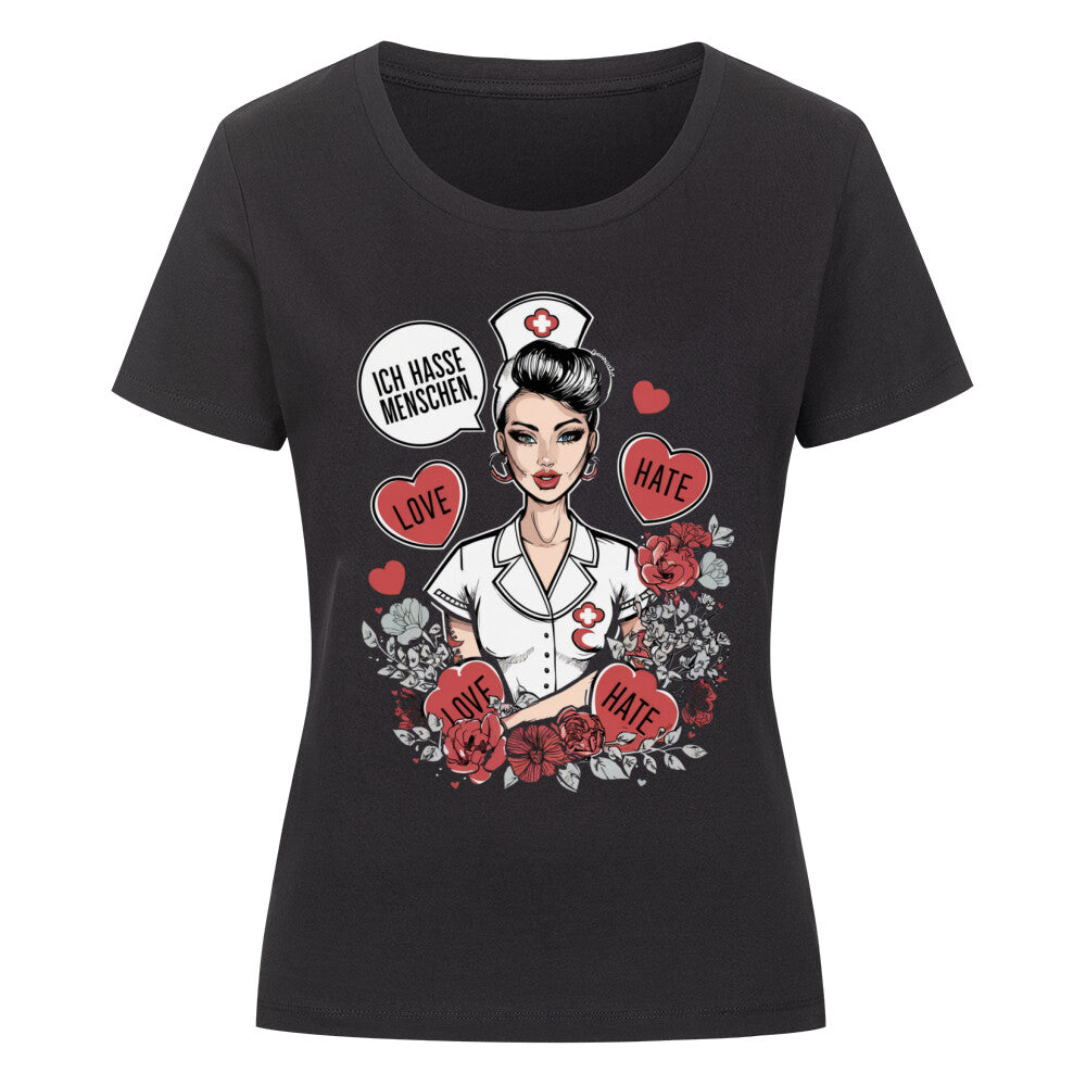 Nurse Eva Premium Organic Shirt Women - ArtWearX Wear Passion